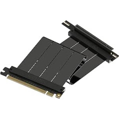 LINKUP – AVA5 PCIE 5.0 stovo kabelis – atsparus ateičiai, skirtas 5 kartos GPU vertikaliam tvirtinimui – x16 128 GB/s greitis su jungties pakartotiniu laiku ir maitinimo klaidų taisymu – suderinamas su PCIe 4.0 – stačiakampis, juodas 25 cm