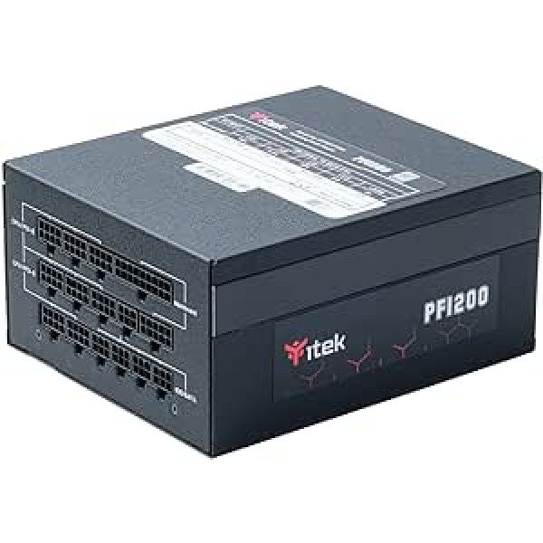 Itek PC Power Supply ITPSEPF1200 EVO - 1200 Watt, FDB 120 mm, Active PFC Protection, 80 Plus Platinum Certification, Modular Free Plug, Japanese Capacitors, DC/DC