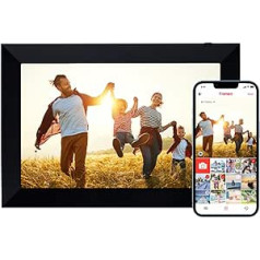 Rollei Smart Frame WiFi 103 Black - 10,1 collu Touch - WiFi - attēlu rāmis ar Frameo lietotni ātrai un vienkāršai fotoattēlu vai videoklipu kopīgošanai | IPS panelis, daudzas funkcijas, MicroSD slots (melns)