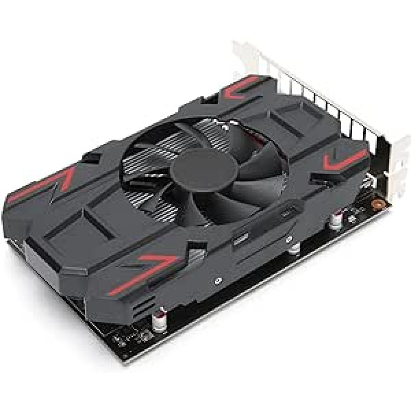 Cuifati ATI HD6770 spēļu grafikas karte 4GB DDR5 128 bitu datora grafikas karte ar vienu ventilatoru PCI Express 2.0 video grafikas karte 3D API DirectX 12 650MHz kodola frekvence