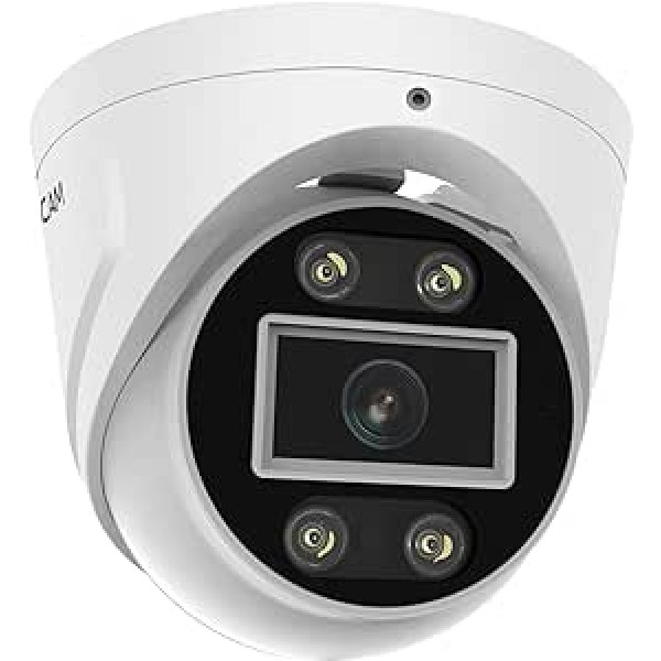 Foscam Outdoor IP Dome Camera PoE 5MP White ar prožektoriem un T5EP sirēnu