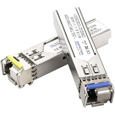 1 pair SFP Bidi single fibre transceiver 1.25G 1310nm/1550nm SMF LC connection up to 20km for open switches