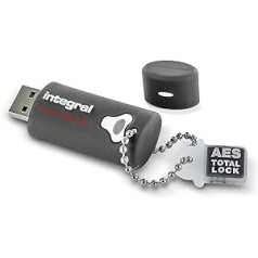 Integral 4GB Crypto-197 256-Bit 3.0 USB Stick verschlüsselt - USB Stick Passwort geschützt - FIPS 197 zerifiziert, Schutz vor Brute-Force-Angriffen - robustes, doppellagiges, wasserdichtes Design