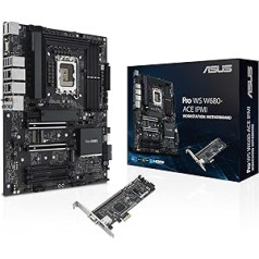ASUS Pro WS W680-ACE IPMI darbstacijas mātesplates ligzda Intel LGA 1700 (ATX mātesplate, PCIe 5.0, DDR5, 3x PCIe 4.0, USB 3.2 Gen 2)