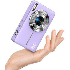 Digitālā kamera 1080P FHD fotokamera 44MP kamera Digitālā kompaktā kamera 16X digitālā tālummaiņa Easy Vlogging Camera Pārnēsājama kompakta digitālā kamera bērniem Pusaudži Seniori Iesācēji (violeta)