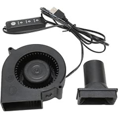 ASHATA 9733 97 mm x 97 mm x 33 mm, Brushless 5 V USB ventilators, Micro USB 5 voltu ventilators, 3 grupu režīms, 3800 RPM, 22 CFM, datora ventilators datora elektronikai, 3D printeris