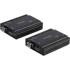 StarTech.com 4K HDMI Fibre Optic Extender - HDMI Video & USB Remote KVM Switch/Console Extender - up to 300 m (MultiMode) - 2 x 10G MMF SFP+ Modules - KVM Extension Kit (TX/RX) (SV565FXHD4KU)