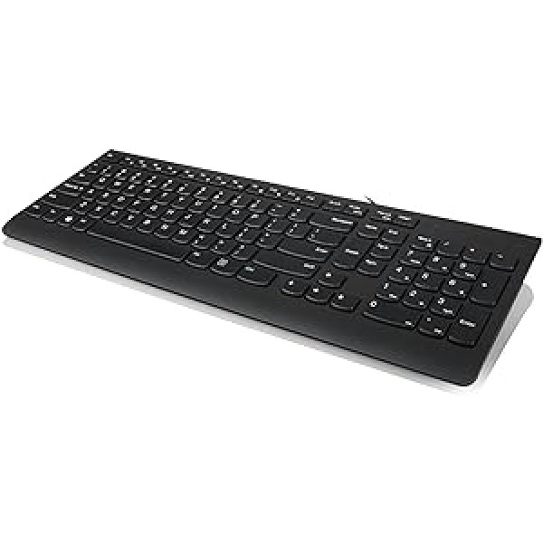 Lenovo 300 USB vadu noliekta ergonomiskā tastatūra Windows 7/8/10 GX30M39655 melna