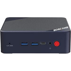 BOSGAME Mini PC N100 Alder Lake Intel 12. mini dators, Win11 Pro 16GB DDR4 RAM 512GB PCIe x1 SSD, 4K 60Hz trīskārši displeji ar Dual HDMI + Type-C, 36W Quiet Mini PC, WIFI5, Office, Education