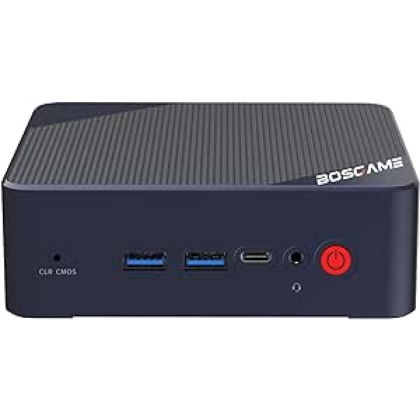 BOSGAME Mini PC N100 Alder Lake Intel 12. mini dators, Win11 Pro 16GB DDR4 RAM 512GB PCIe x1 SSD, 4K 60Hz trīskārši displeji ar Dual HDMI + Type-C, 36W Quiet Mini PC, WIFI5, Office, Education