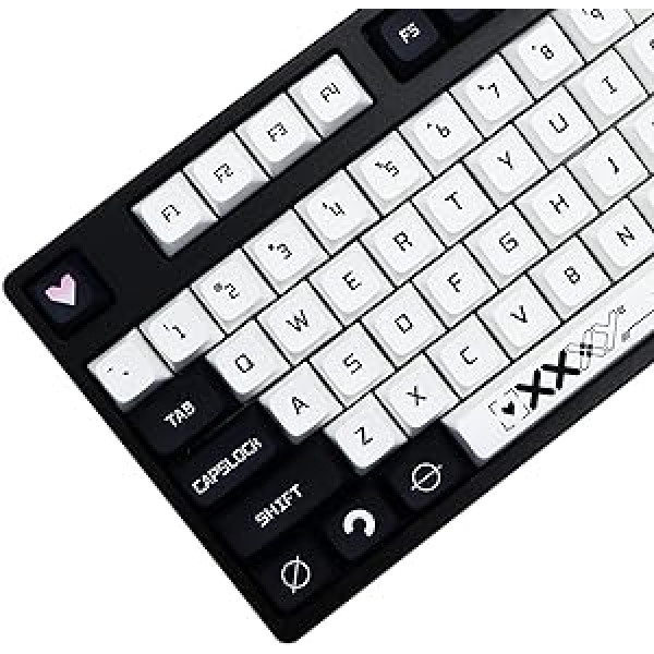 MOLGRIA taustiņu vāciņi B42 128 komplekts mehāniskai tastatūrai, pielāgoti PBT XDA profila taustiņu vāciņi ar taustiņu novilcēju Gateron Kailh Cherry MX slēdzim ANSI un ISO izkārtojuma tastatūrai