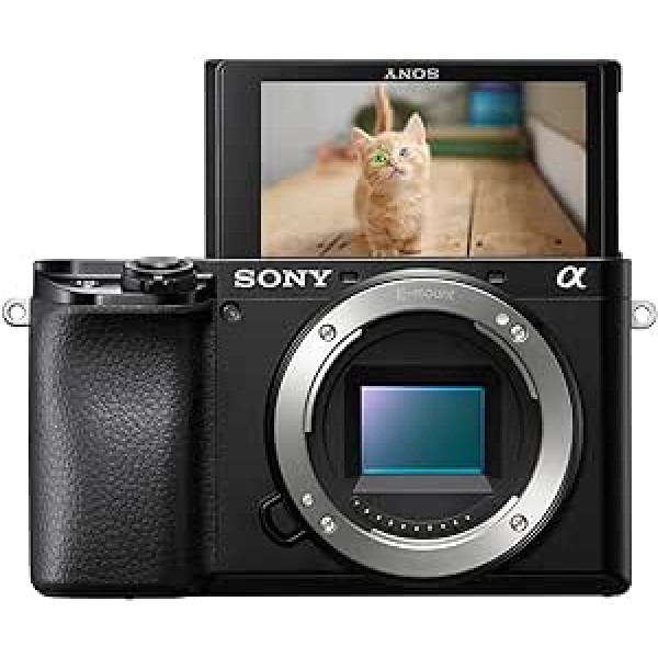 Sony Alpha 6100 E-Mount sistēmas kamera (24 megapikseļi, 4K video, 180° skārienjūtīgs displejs