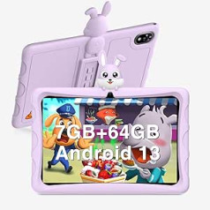 DOOGEE U9 Kids planšetdators, 10 collu HD acu aizsardzības planšetdators bērniem, Android 13, 7 GB + 64 GB/TF 1 TB četrkodolu, bērnu slēdzene, 5060 mAh, WiFi 6, dubultkamera, Google GMS bērnu planšetdators ar aizsargvāciņu