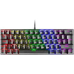 MARSGAMING MK60 melns, mehāniskā spēļu tastatūra FRGB, antighosting, slēdzis mehāniski brūns, portugāļu valoda