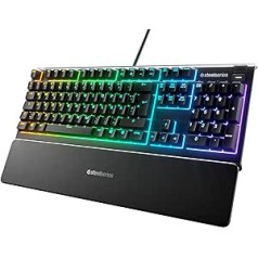 SteelSeries Apex 3 Gaming Keyboard 10-Zone RGB Lighting Premium Magnetic Palm Rest.