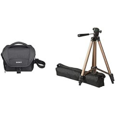 Sony LCS-U11B Universal Camera Case for Camcorders and NEX Black & Amazon Basics 127 cm (50 Inches) Lightweight Tripod with Bag