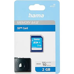 Hama Speicherkarte SD 2GB (SD-2.0 Standard, Class 4, Datensicherheit dank mechanischem Schreibschutz, Beschriftungsfeld)