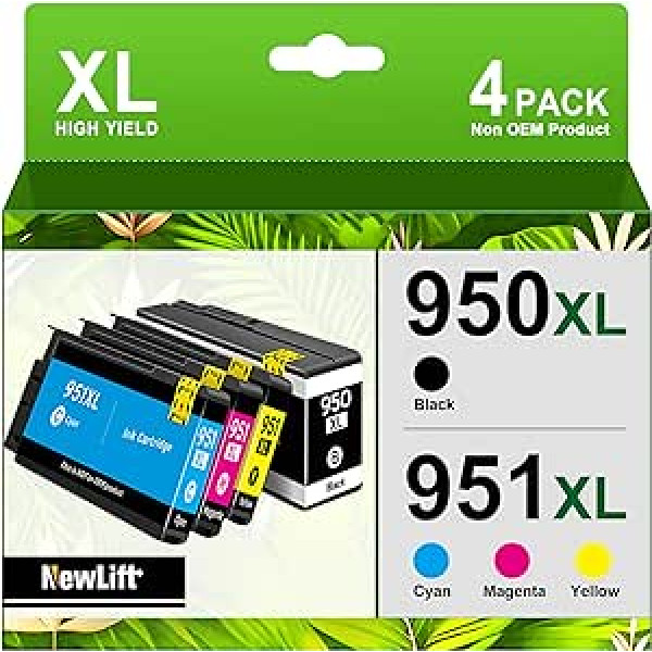 950XL 951XL printeru kasetnes, kas saderīgas ar HP 951xl Multipack 950, kas paredzēta Officejet Pro 8600 8610 8100 8620 8615 8100 8625 8630 8640 8660 271dw drukāšanai