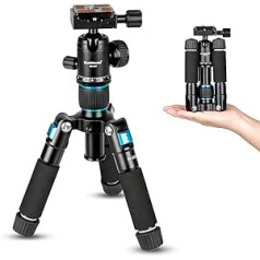 Koolehaoda Tragbares Mini Stativ 51cm Compact Reisestativ aus alumīnija Tischstativ ar 360° Kugelkopf für SLR-Kameras, videokamera. Max Belastung bis 5kg (Blau)