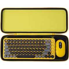 Aenllosi Hard Carry Case for Logitech Pop Keys Mechanical Wireless Keyboard and Mouse, Bag Only (Yellow), (AASN021126)