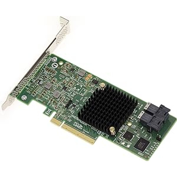 KALEA-INFORMATIQUE PCIe 3.0 SAS 12GB kontroliera karte ar 8 iekšējiem portiem un RAID 0 1 1E 10. Modelis OEM 9311-8i. Augsts un zems profils, SAS3008 mikroshēmojums