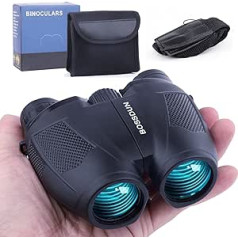 10 x 25 Binoculars, Adult Children Compact Bird Watching Binoculars with 20 mm Eyepiece Bak4 Prism FMC Lenses, Waterproof Binoculars for Hunting, Birding, Hiking, Sports