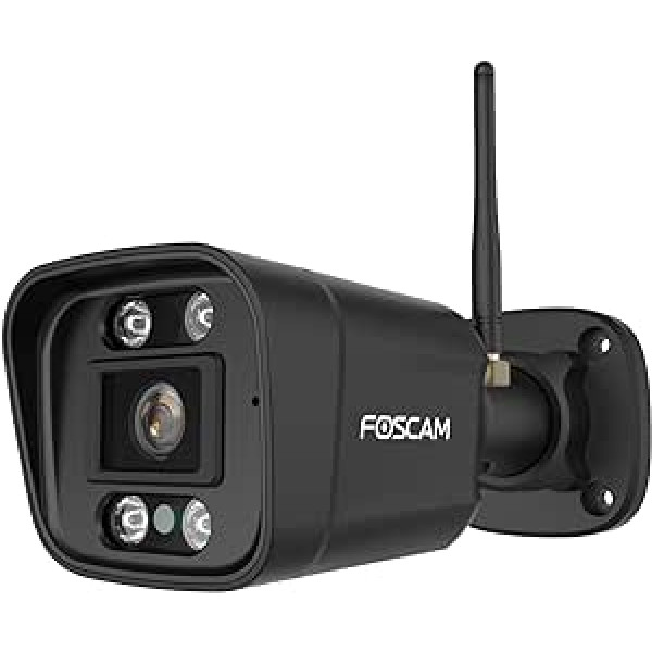 Foscam IP kamera V5P 5MP ar divvirzienu audio, nakts gaismu un sirēnu, melna