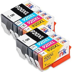 Starink 920XL printeru kasetnes, kas saderīgas ar HP 920XL 920 XL Multipack, kas paredzētas HP Officejet 6000 6000A 6500 6500A 7000 7500 kārtridžu printerim (2 melns 2 ciāna 2 fuksīns 2 dzeltens) 8