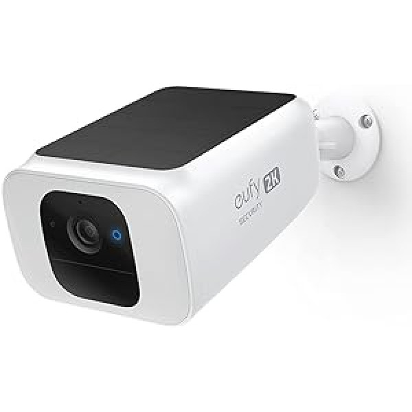 eufy Security S230 SoloCam S40, āra novērošanas kamera, drošības kamera ar WiFi, prožektors, saules panelis, saules baterija, 2K izšķirtspēja, IP67 ūdens aizsardzība, bezmaksas izmantošana