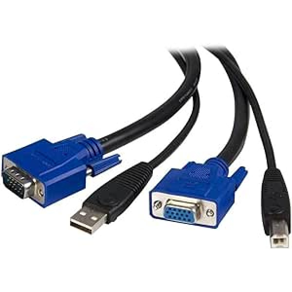 StarTech.com KVM Kabel USB VGA für KVM Switch 1,8m - Kabelsatz für KVM Umschalter 2x USB A/B Stecker 2x VGA Stecker - Octopuskabel