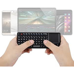 Gugxiom 2.4G bezvadu skārienpaliktņa tastatūra, USB2.0 bezvadu tastatūra ar 69 apgaismotiem taustiņiem ar skārienpaliktni, IS displeju, uztvērēju un USB kabeli priekš PS3/4 un Xbox 360