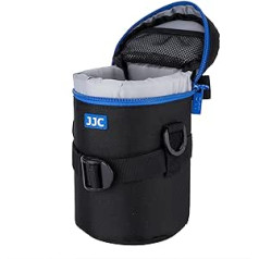 JJC Deluxe Lens Bag with 1 x Neck Strap, Water-Repellent, Black, Fits Lens Diameter and Height Under 80 x 155 mm (3.1 x 6.1 Inches)