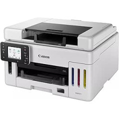 Canon Maxify GX6550 MegaTank daudzfunkciju printeris 3-in-1 (tintes strūklas printeris, drukāšana, kopēšana, skenēšana A5, darbība priekšā, 35 loksnes Dupleksais ADF A4, WLAN/LAN, pieskāriens, abpusējais, zemas drukāšanas izmaksas, 350 loksn