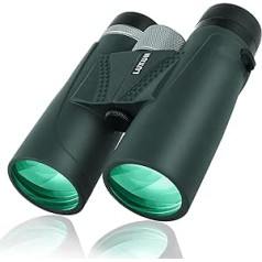 12x42 Binoculars for Adults, HD Professional Compact Binoculars for Bird Watching, Hunting, Outdoor Sports, Green