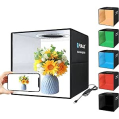 PULUZ 30 cm Photo Box for Photography Light Box Foldable Photo Studio Light Box Product Photography Photo Box with Soft Light Cloth and 6 PVC Backgrounds