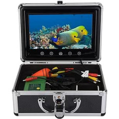 9 Inch DVR Fish Finder, Fish Finder Camera, 30 LEDs 1000TVL Underwater Fishing Camera, Finder Underwater Fishing Camera Fish Finder with Aluminium Box for Ice Fishing Deep Sea Fishing