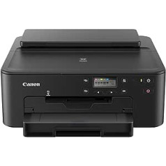 Canon Pixma TS705 printeris, tintes strūklas DIN A4 (WLAN, 5 atsevišķas tintes, automātiska abpusējā drukāšana, 2 papīra padevēji, papīra kasetne 250 loksnēm, Apple AirPrint), melns