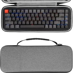 Geekria 65% kompakts tastatūras futrālis, cietā vāciņa ceļojumu soma 68 taustiņiem, kompakta tastatūra, saderīga ar Keychron K6 Bluetooth 5.1 Wireless, Keychron K6 Pro, RK Royal KLUDGE RK68