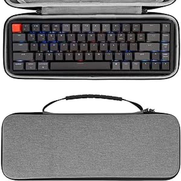 Geekria 65% kompakts tastatūras futrālis, cietā vāciņa ceļojumu soma 68 taustiņiem, kompakta tastatūra, saderīga ar Keychron K6 Bluetooth 5.1 Wireless, Keychron K6 Pro, RK Royal KLUDGE RK68