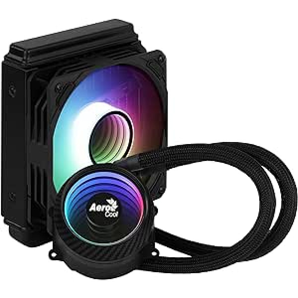 Aerocool MIRAGEL120 Skysčio aušinimo procesorius ARGB ventiliatorius 12 cm TDP 200 W juodas