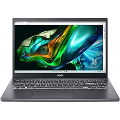 Acer Aspire 5 (A515-57-7757) Nešiojamasis kompiuteris | 15, 6 FHD ekranas | Intel Core i7-1255U | 16 GB RAM | 1TB SSD | Intel Iris Xe Graphics | Windows 11 | QWERTZ klaviatūra | Pilka