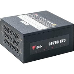 iTek for PC GF750 EVO - 750W HDB hidrauliskais dinamiskais gultnis 12mm aktīvā PFC aizsardzības efektivitātes sertifikācija 80 Plus zelta pusmodulārais bezmaksas spraudnis Giapp kondensatori ITPSEGF750