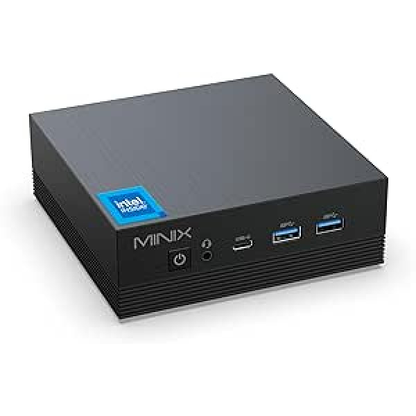 MINIX Z100-Aero, Intel 12th Gen N100, 16GB DDR4, 512GB PCIe 3.0 X1 NVMe SSD Windows 11 Pro Mini PC, 4K trīskāršs displejs/1GB+2.5G LAN/USB-A 3.2/USB-C/WiFi 5/BT5. /Vesa Mount/Support Auto Power On