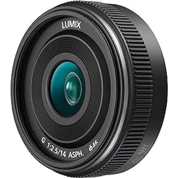 Panasonic Lumix G II Objektiv, 14 mm, F2.5 ASPH, spiegellose Micro Four Thirds, h-h014ak (ASV schwarz)