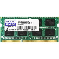 GoodRam 4GB DDR3 Speichermodul 1600 MHz - Speichermodule (4 GB, 1 x 4 GB, DDR3, 1600 MHz, Grün)