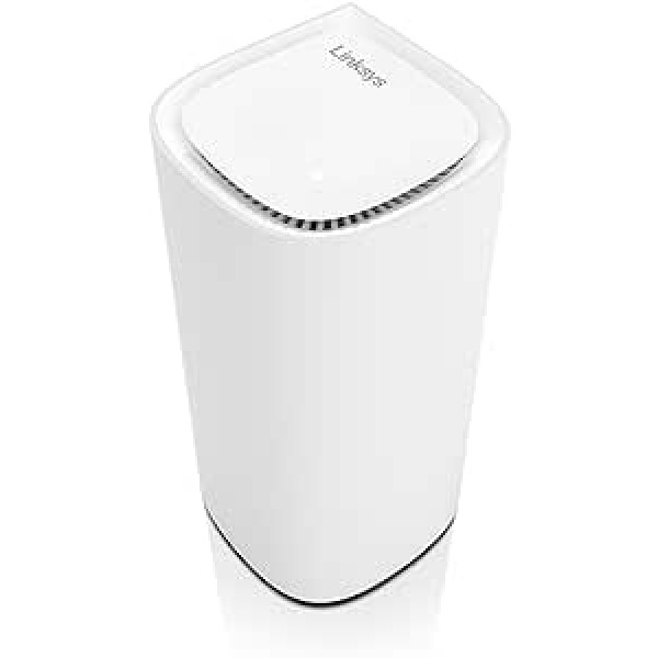 Linksys Velop Pro MX6201-KE WiFi 6E tīkla maršrutētājs 6 GHz un 5,4 Gbps — vairāku telpu pārklājums līdz 275 m² un 200 ierīces — 1 iepakojumā