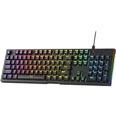 Redragon K670 RGB aizmugurgaismota spēļu tastatūra, 104 taustiņu karstās maiņas mehāniskā tastatūra, jaunināta ligzda, kluss lineārs sarkans slēdzis