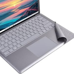 XISICIAO klaviatūros riešo atramos apsauga, skirta „Microsoft Surface“ nešiojamam / nešiojamam kompiuteriui, 2 delnų pagalvėlės / riešo atrama dėmėtai klaviatūrai, atnaujinamas dangtelis, lipdukas, 13,5 colio