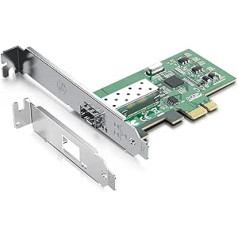 HCX GO tinklo plokštė 1000Base-T (1Gbps) lygio serveris, SFP sąsaja sertifikuota IEEE 802.3, PCIe x1, i210-AS lustas, suderinamas Windows/Windows Server/Linux/Vmware Esxi