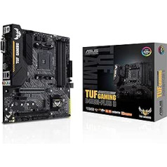 Asus TUF Gaming B450M-Plus II mātesplates ligzda AM4 (mATX, AMD Ryzen, DDR4 atmiņa, M.2, USB 3.1 Gen1+ Gen2, Aura Sync, Ai trokšņu slāpēšanas mikrofons)